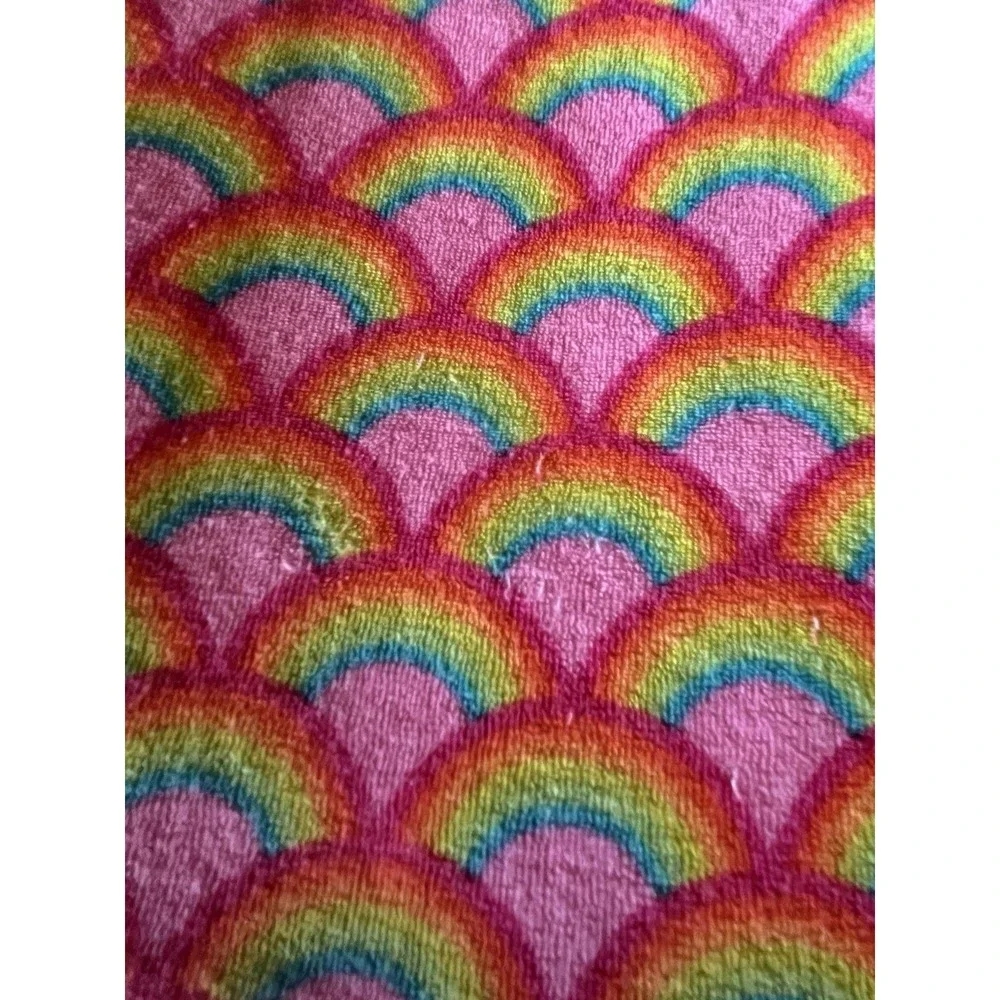 Lands' End Rainbow Hooded Swim Cover-Up Terry Cloth Girl's Size M (8)